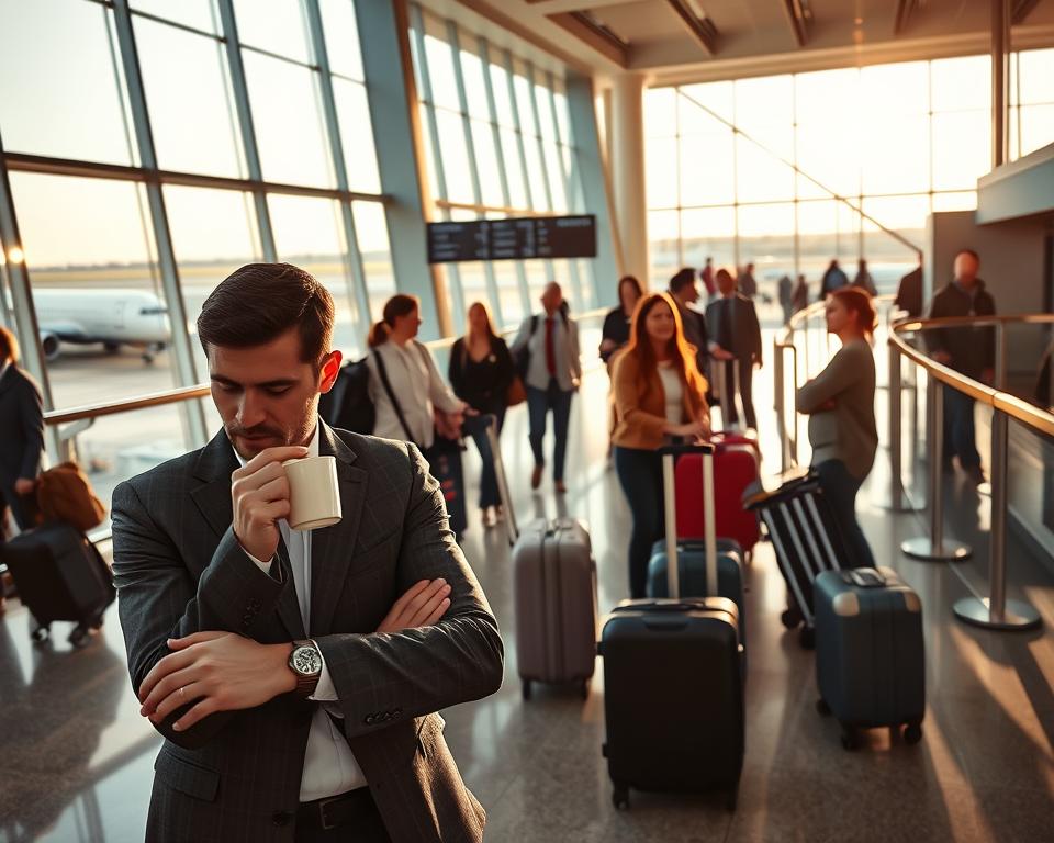 airport morning routine