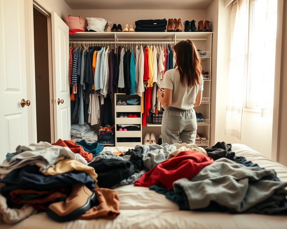 closet decluttering process