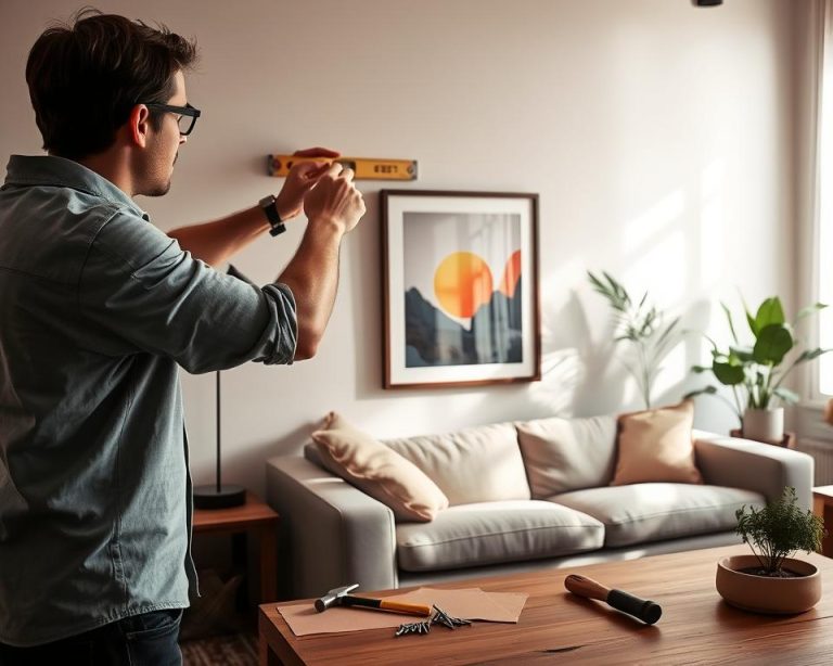 how to hang wall art