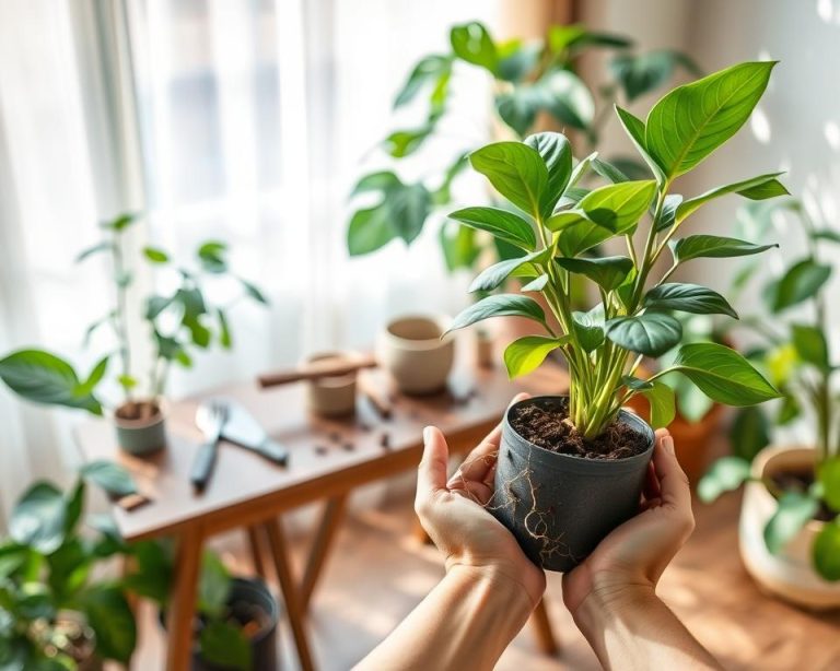 how to repot indoor plants