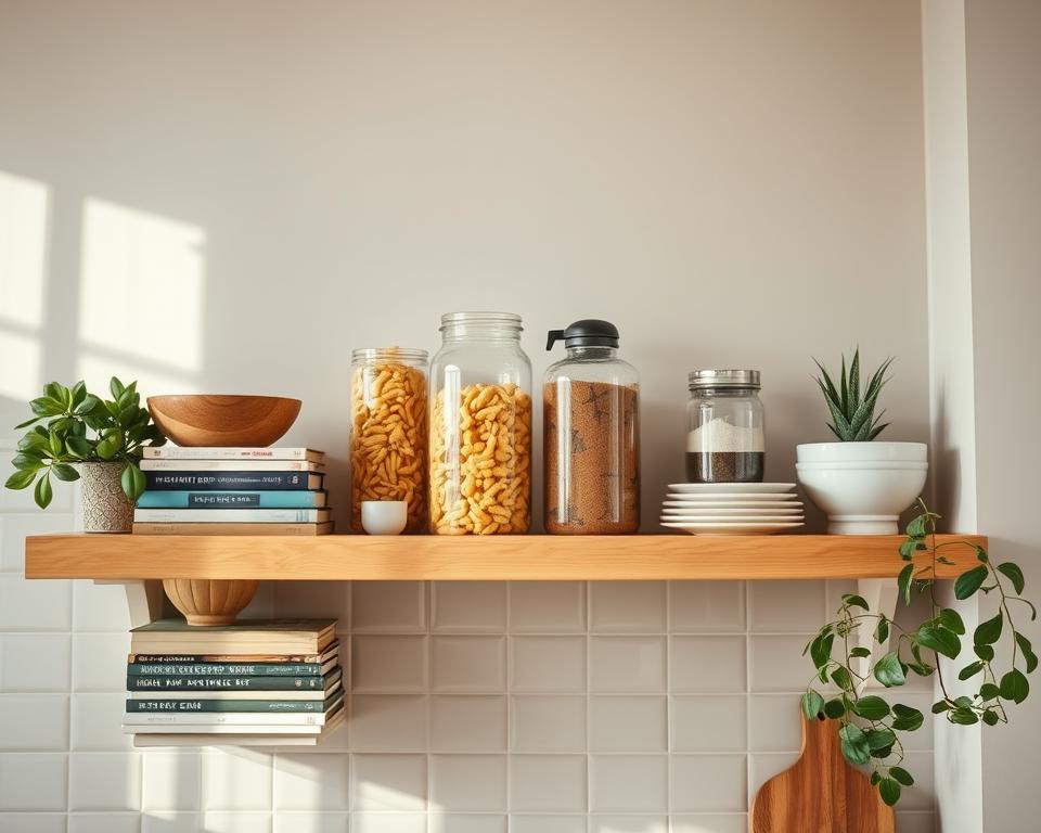 how to style open shelves