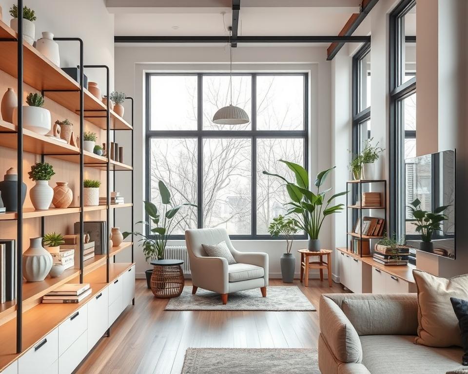 trendy open shelf arrangements