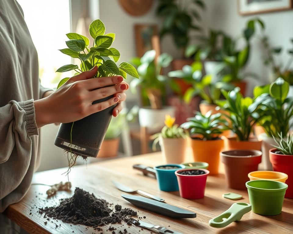 when to repot indoor plants